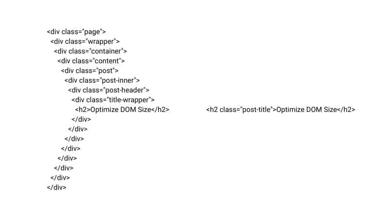 complex vs flattened html structure