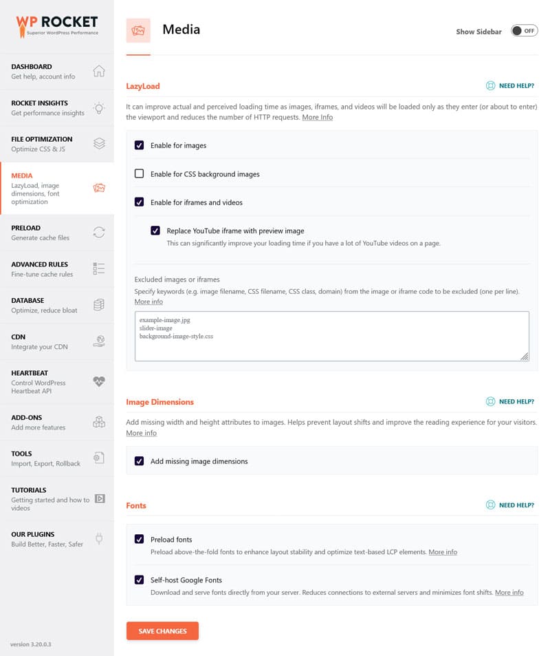 wp-rocket-interface-example-media-settings
