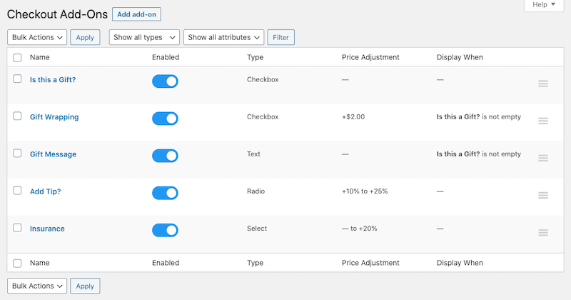 Add more fields and options to the checkout - Source: WooCommerce Checkout Add Ons