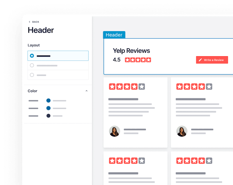 Display easily official review in your WooCommerce site - Source: Reviews Feed Pro