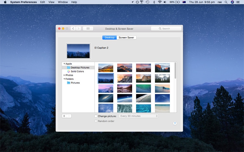 EXIF データが残っていた、ヨセミテ国立公園の星空を写した El Capitan のデフォルト壁紙